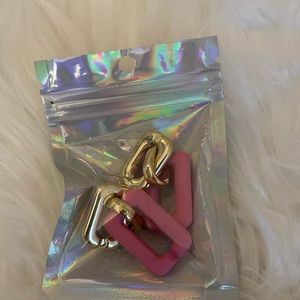 PINK AND GOLD EARRINGS